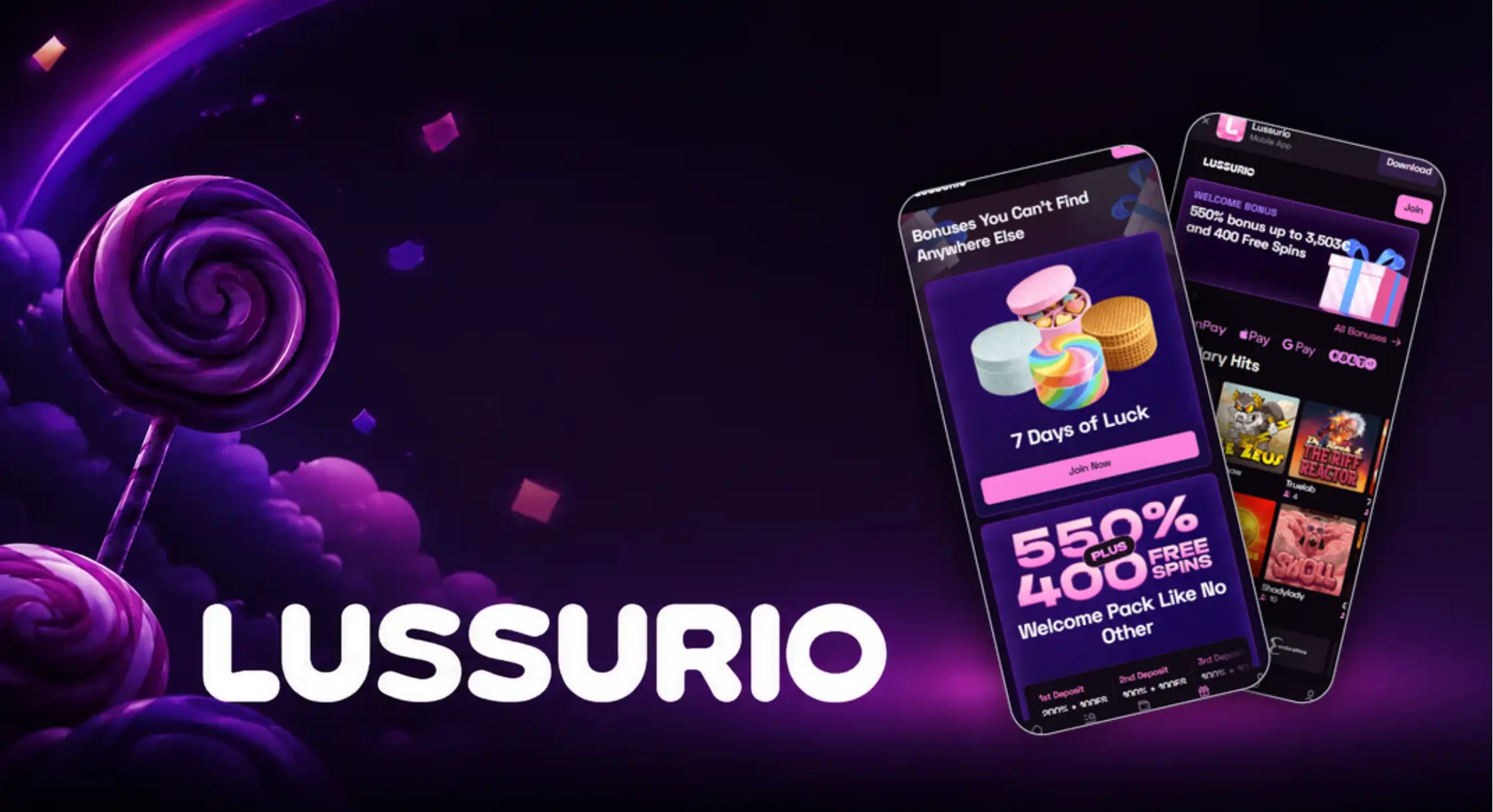 Lussurio Casino App-schermafbeelding